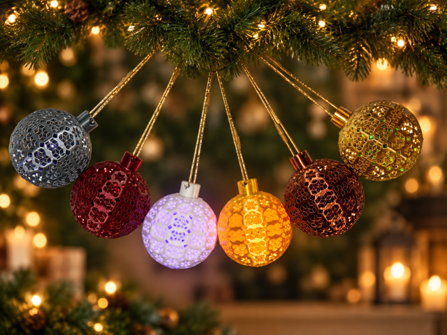 Light-Up Christmas Baubles